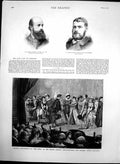 Original Old Antique Print Andrew Porter St George Lowther Constantinople 1882