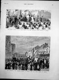 Old Antique Print Princesshelen Prince LeopWindsor Lord Ripon India 1882 19th