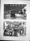 Old Antique Print Sailors Malta With Russians Adrianople Enemys Caps 1878 19th