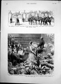 Old Antique Print Earl Spencer Ireland Marie Roze Orchestral Concert 1882 19th