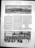 Old Antique Print Turkish Lines Boulair Opening Kew Gardens Easter 1878 19th