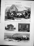 Antique Print Blandford Camp M Thiers Trouville Artillery Experiments 1872 19th