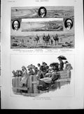 Old Antique Print Watching Bathers Brighton Explorations Cape Jury 1889 19th