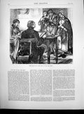 Original Old Antique Print Irish Sketches How Not To Pay The Rent 1870 19th