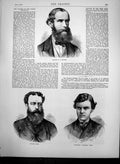 Original Old Antique Print Deward Herbert Edward Lloyd Frederick Vyner 1870
