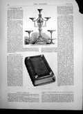 Original Old Antique Print Testimonial To The Hon George Verdon C B 1870 19th