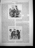 Original Old Antique Print United Family Jones Oiling The Binnacle America 1870