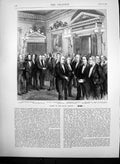 Original Old Antique Print Soiree Royal Society Rear Admiral Hall PrWillis 1870