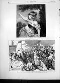 Original Old Antique Print Infancy Joshua Reyns Millwall Childrens Holiday 1872