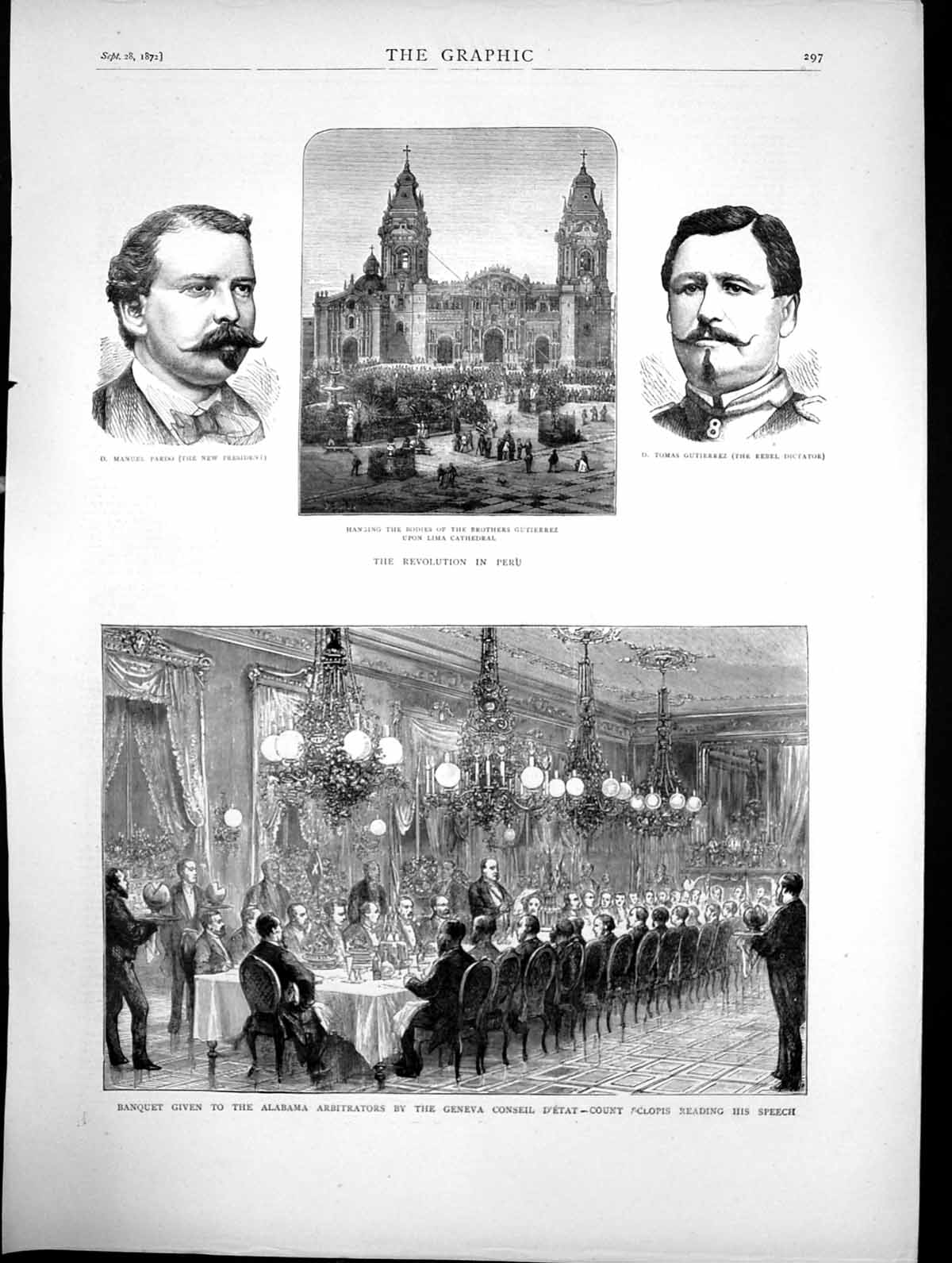 Old Revolution Peru Bodies Gutierrez Banquet Geneva Count Sclopis 187 Victorian
