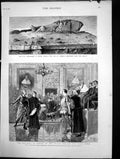 Antique Old Print Last StronghS Africa Morosis Mountain Merchant Venice 1879
