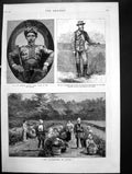 Old Print Alam Sultan Zulu Islands H Dacombe Despatches Boers Japan 1881 19th