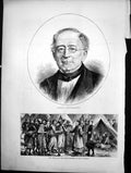 Old Print Prince Gortchakoff Mrs Pearse French Prisoners War Germany 1870 19th