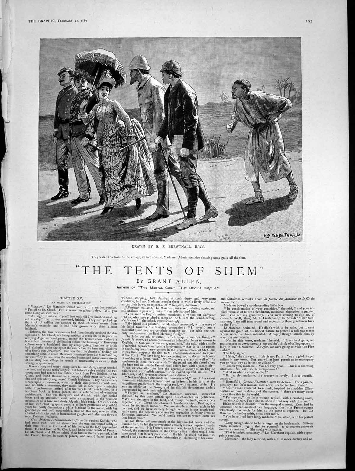 Old Tents Shem Five Abreast Walk Village Mdme L'Administratrice Chat1