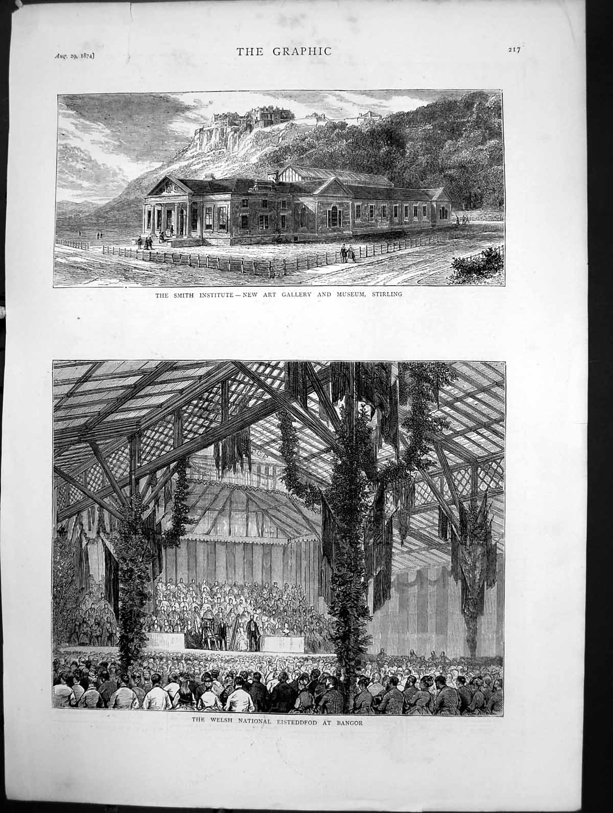 Old Smith Institute Art Gallery Museum Stirling Welsh Eisteddfod 1874 Victorian