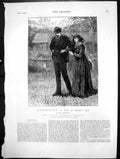 Antique Old Print Innocent Tale Modern Life H Paterson Couple Arm In Arm 1873