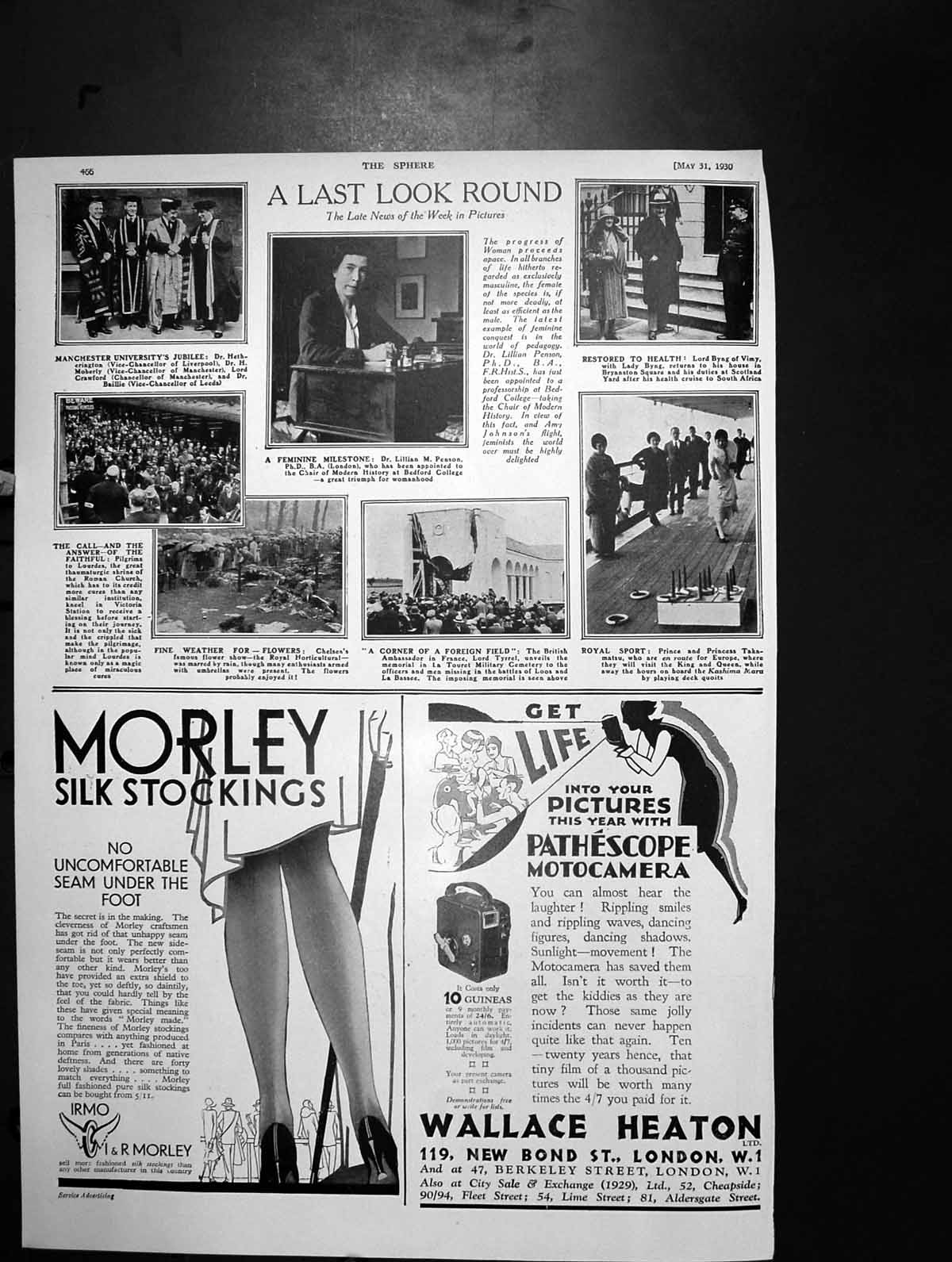 Old Dr Lillian Penson Lord Lady Byng Vimy Manchester University Jub