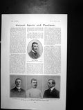 Old Mark Morrison Winfield Gordon Lloyd Captains Welsh Football 1902 20th