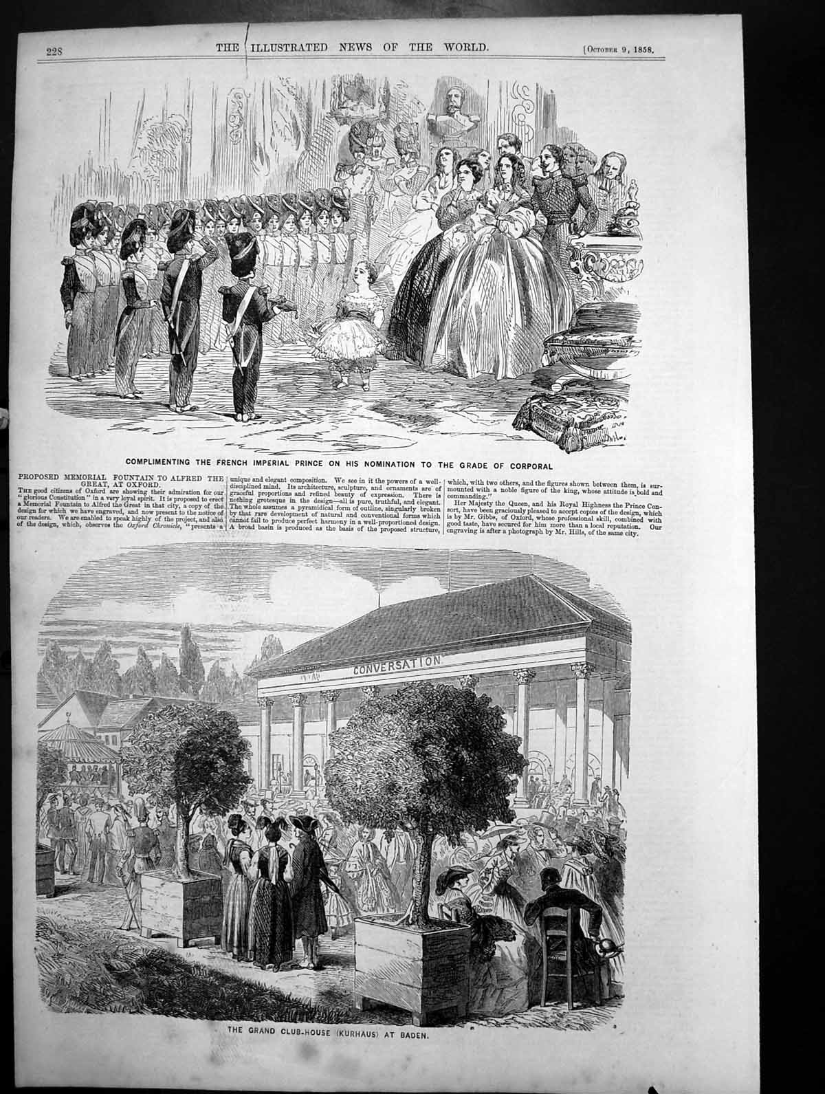 Old French Imperial Prince Grade Corporal Grand Club House Kurhaus185 Victorian