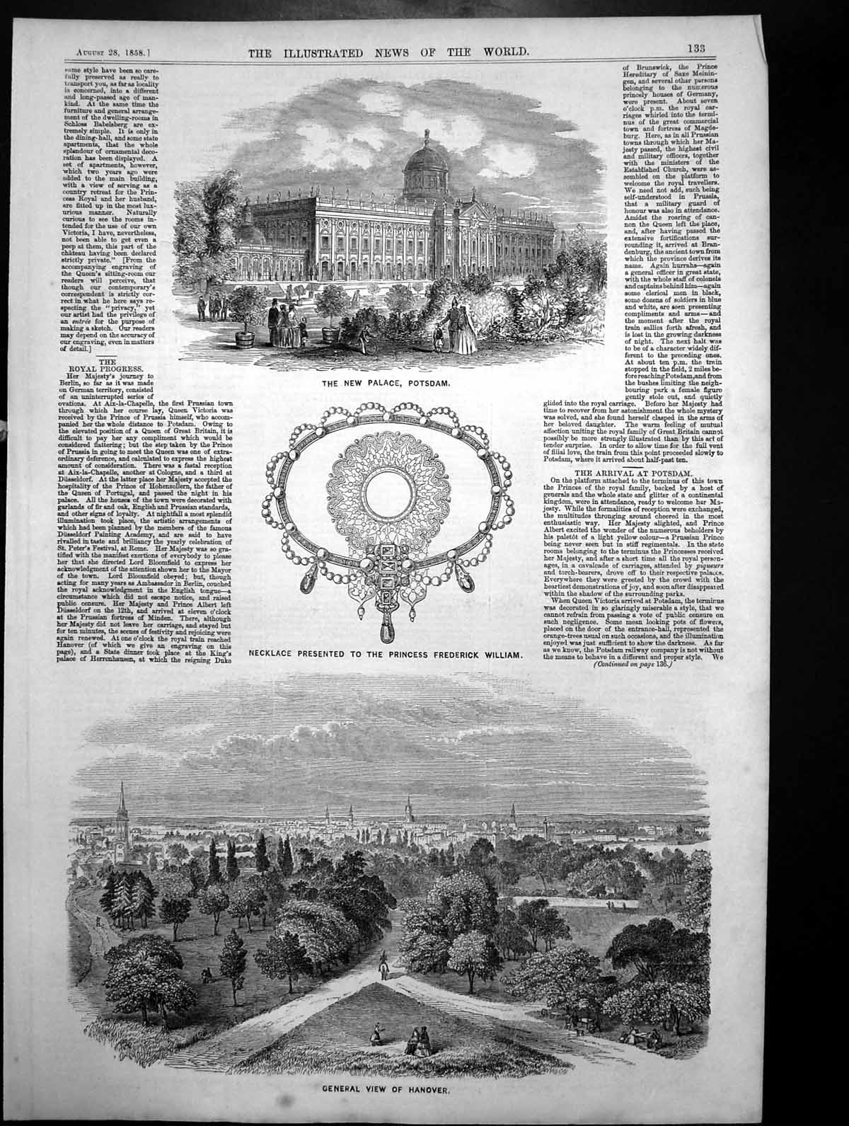 Old New Palace Potsdam Necklace Princess Frederick William Hanover185 Victorian