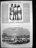 Old Crowds Opening Geneva Railway Kroomen West Africa Crews Ships1858 Victorian