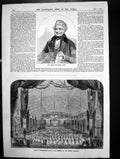 Old Print Sir James M'Grigor Bart Ball Commemoration Geneva Railway 1858 19th