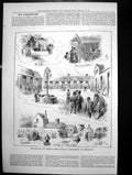 Antique Print Andover Weyhill Horse Companys Establishment Cricklewood 1879