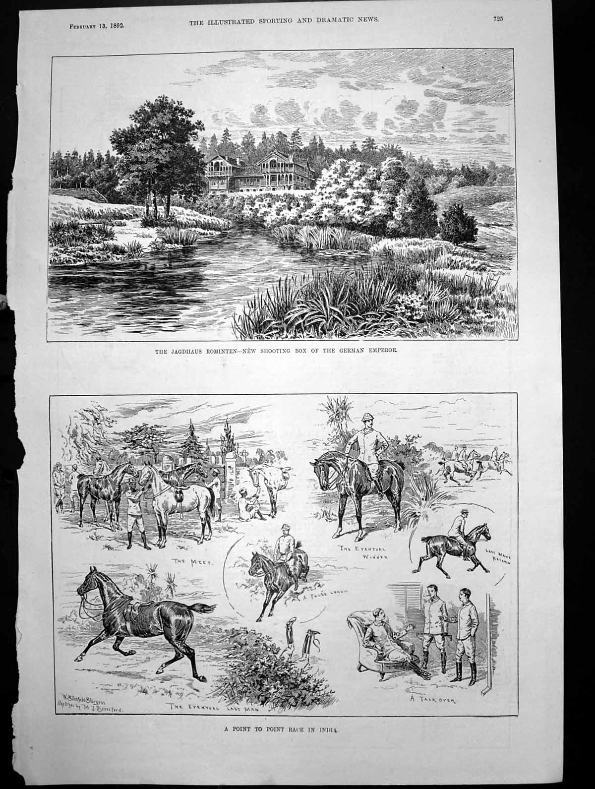 Old Jagdhaus Rominten Shooting Box Emperor Point Point Race India 189 Victorian