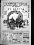 Antique Old Print Newmarket Horse Sale Chennells Jensens Cod Liver Oil 1887