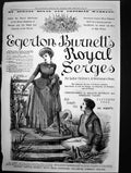 Old Egerton Burnetts Royal Serges Wool Fabrics Dyed Ladies Gents 1886 Victorian