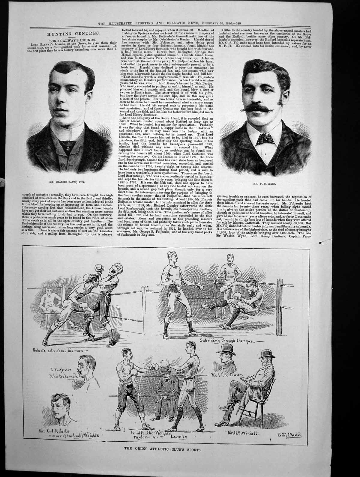 Old Charles Lauri F Moss Orion Athletic Clubs Sports Taylor Lumley 18 Victorian