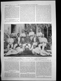 Antique Print Duke Wellingtons Regimental Cricket Team Tyndall Mangles 1898