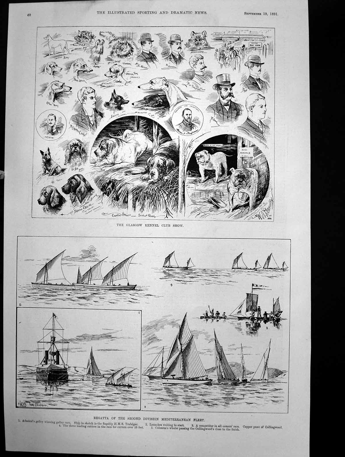 Old Glasgow Kennel Club Show Regatta 2Nd Div Mediterranean Fleet1891
