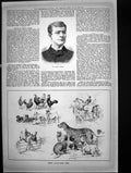 Antique Print Ramsay Danvers Boston Agricultural Show Horses Dogs Hens 1886