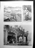 Antique Old Print Queen Balmoral Gathering Dreyfus Trial Rennes Maribogo 1899