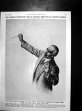 Antique Old Print Thomas Beecham Musician Conductor Horse Guard Parade 1935