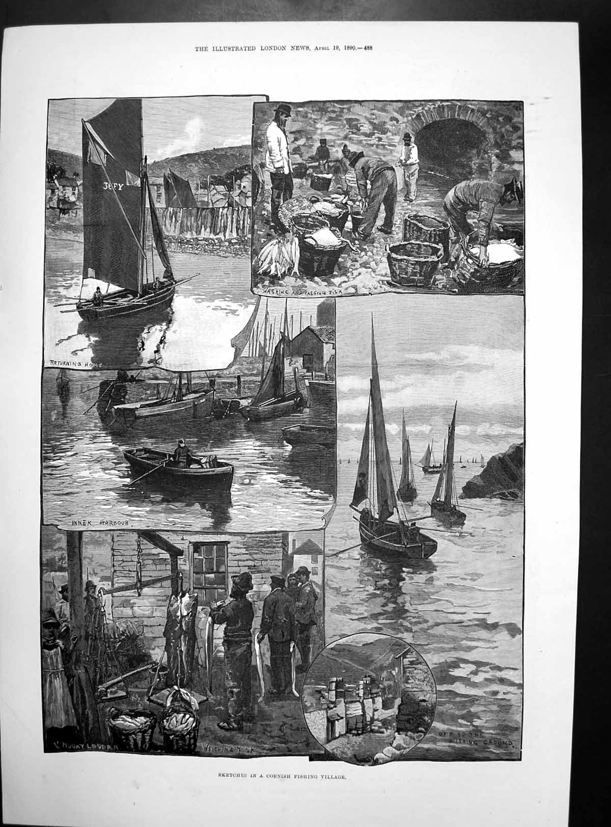Old Cornish Fishing Village Regimental Sports 21St Hussars India 1890