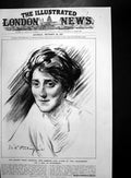Antique Old Print Clarence Dane Dramatist Princess Mary Lord Lascelles 1921