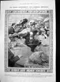 Antique Old Print Gambling Club Paris Roman Remains Manchester Skeletons 1907