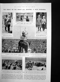 Antique Old Print Prince Wales Nw Frontier India Blood & Sand Theatre 1922 20th