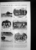 Antique Old Print Prince Wales Cauvery India Mahsir Chronicles Rodriguez 1922