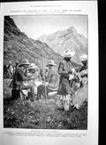 Old Antique Print Afghanistan Lord Kitcheners Survey Indian Frontier 1905 20th