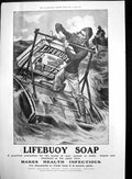 Antique Old Print Lifebuoy Soap Steinway Pianofortes Design Cloth Dress 1906