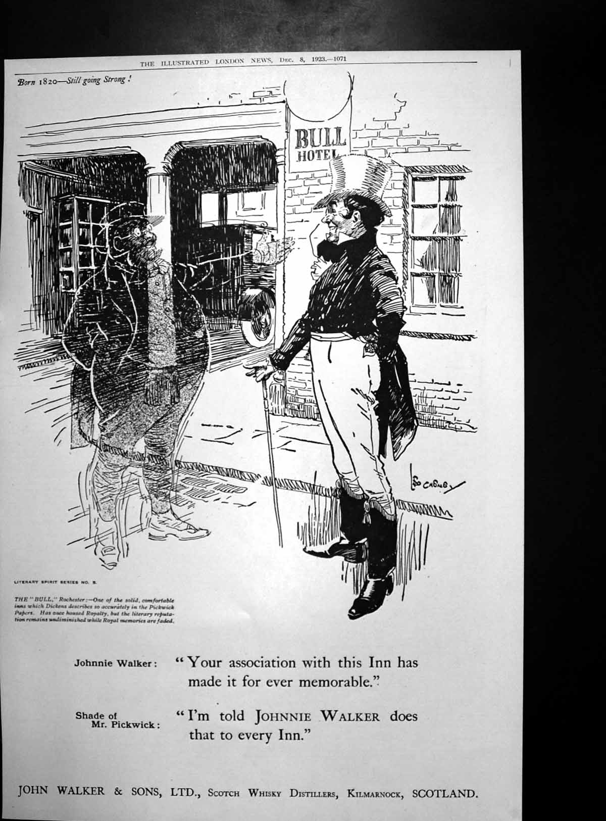 Old Print Johnniewalker Gilletterazor Scarf Gieves Erasmic Toiletries1923 20th
