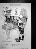Old Vintage Print John Walker Whisky Green Goddess St James Theatre 1923 20th