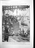 Antique Old Print Waiting Emperors Son Bombay Christmas Presents Rings 1905