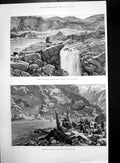 Antique Print Bridge Sutlej Himalayas Pictures Royalacademy Quarry Team1894