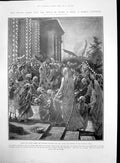Antique Print Royal Family Italy Riding Hindu Ladies GSilver Princess 1905 20th