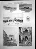 Antique Print Morocco Sketches Larache Mequinez Japanese Carriage Lady1893 19th