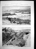 Antique Old Print Barrage Nile Assouan West Bank Trench Late Czarevitch 1899